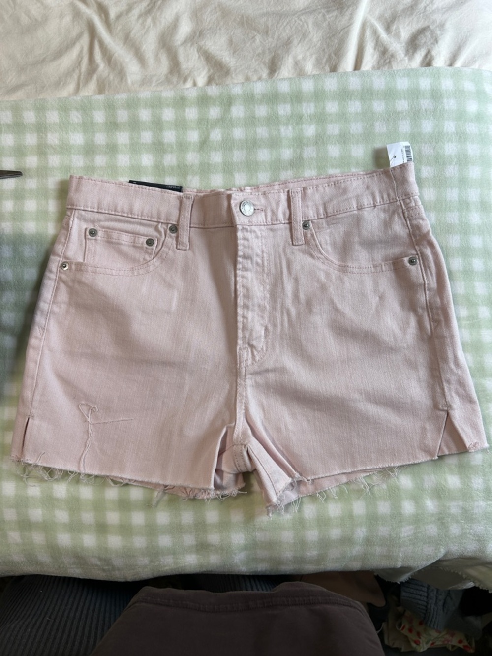 GAP High Rise Cutoff Denim 3” Short - Light Pink 29